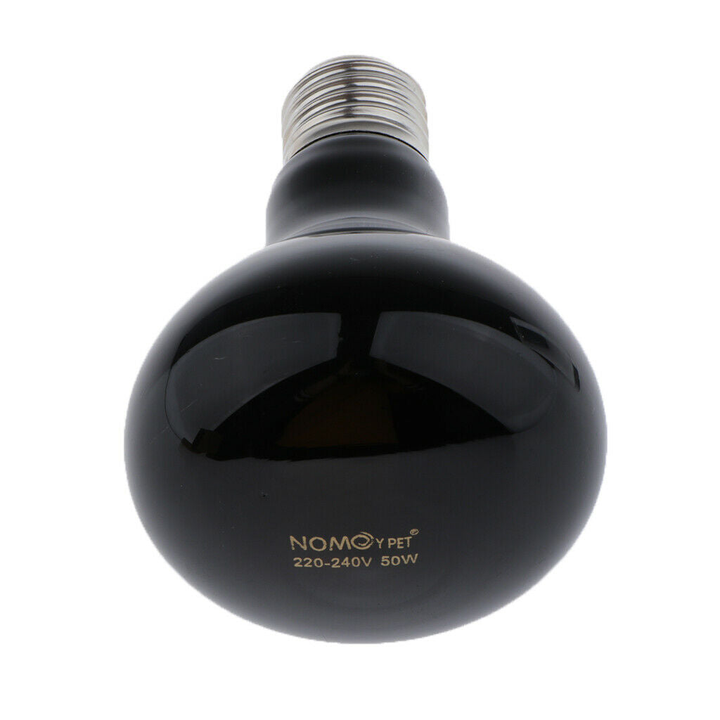 Reptile Basking Spot Heat Lamp Moonlight Heat Bulb for Reptile &Amphibian 50W