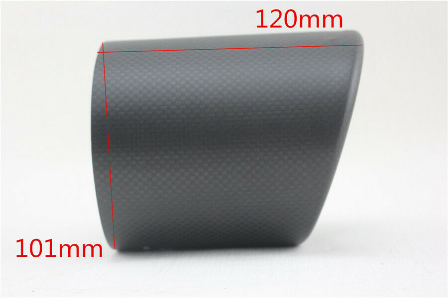 101mm 4'' Matte Black Car Exhaust Pipe Cover Muffler Tip 100% Real Carbon Fiber