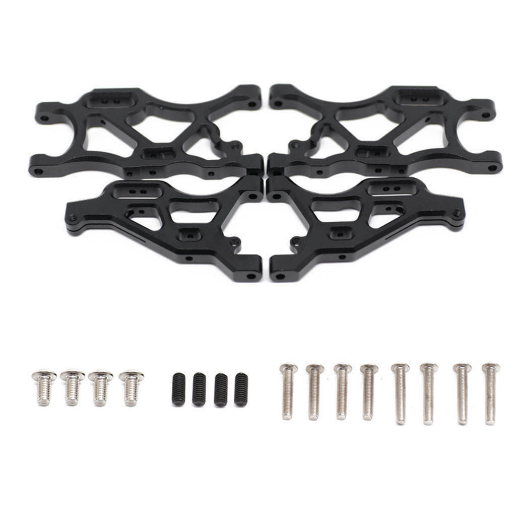 2x Front Rear Lower Arms for ARA109011 1/7 RC Car Spare Parts Replacement Black