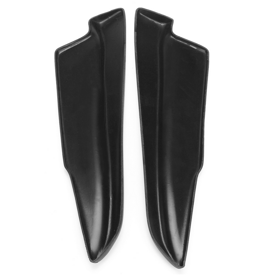 Pair Matt black Rear Bumper Splitters Aprons (Left & Right) Lip Spoiler Cap