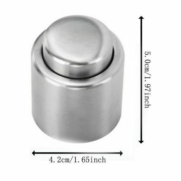 2x Handy Stainless Steel Vacuum Wine Bottle Stopper Plug  Pump Sealer Keep Beer