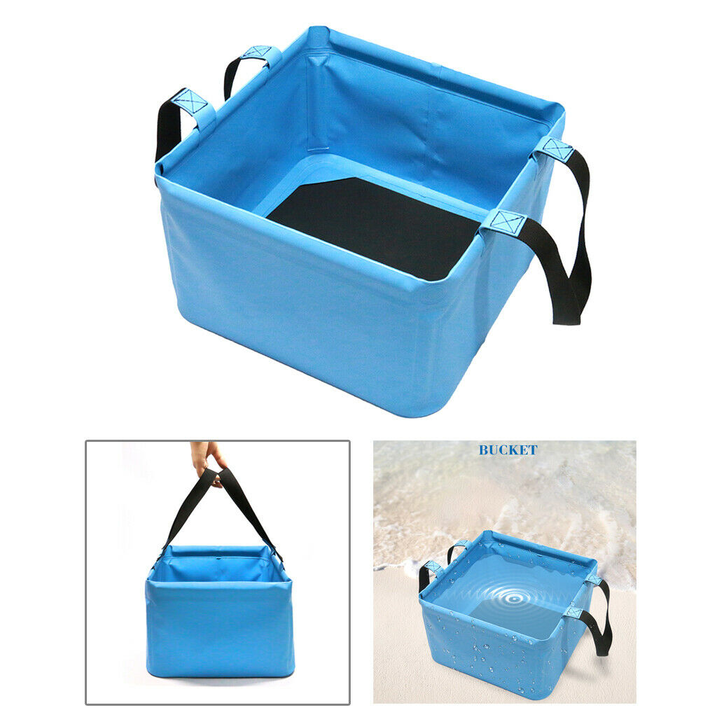 2Pcs 18L Outdoor Collapsible Bucket Water Storage Container Bag for Camping
