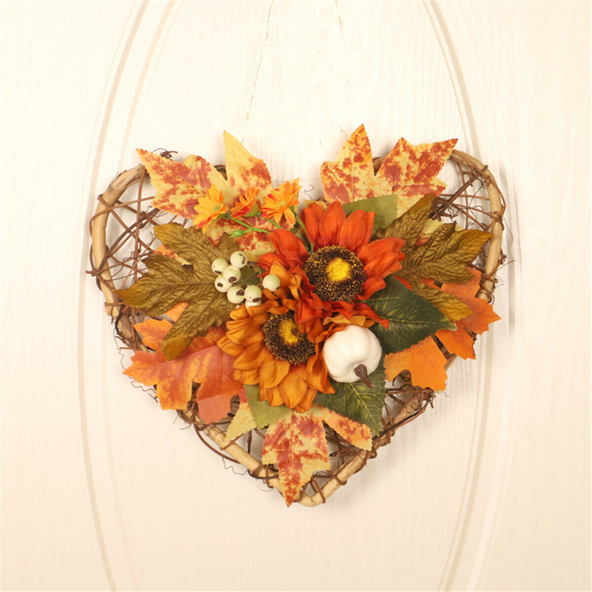 Halloween Autumn Harvest Pumpkin Garland Fall Maple Leaf Home Wreath Decor Gift