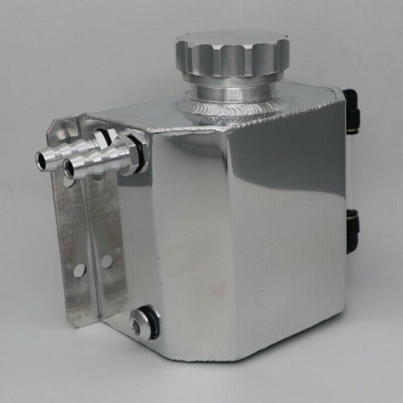 1 x Aluminium Coolant Tank 1000ml ( 1L) Oil Catch Can Breather Tank TIG Welded