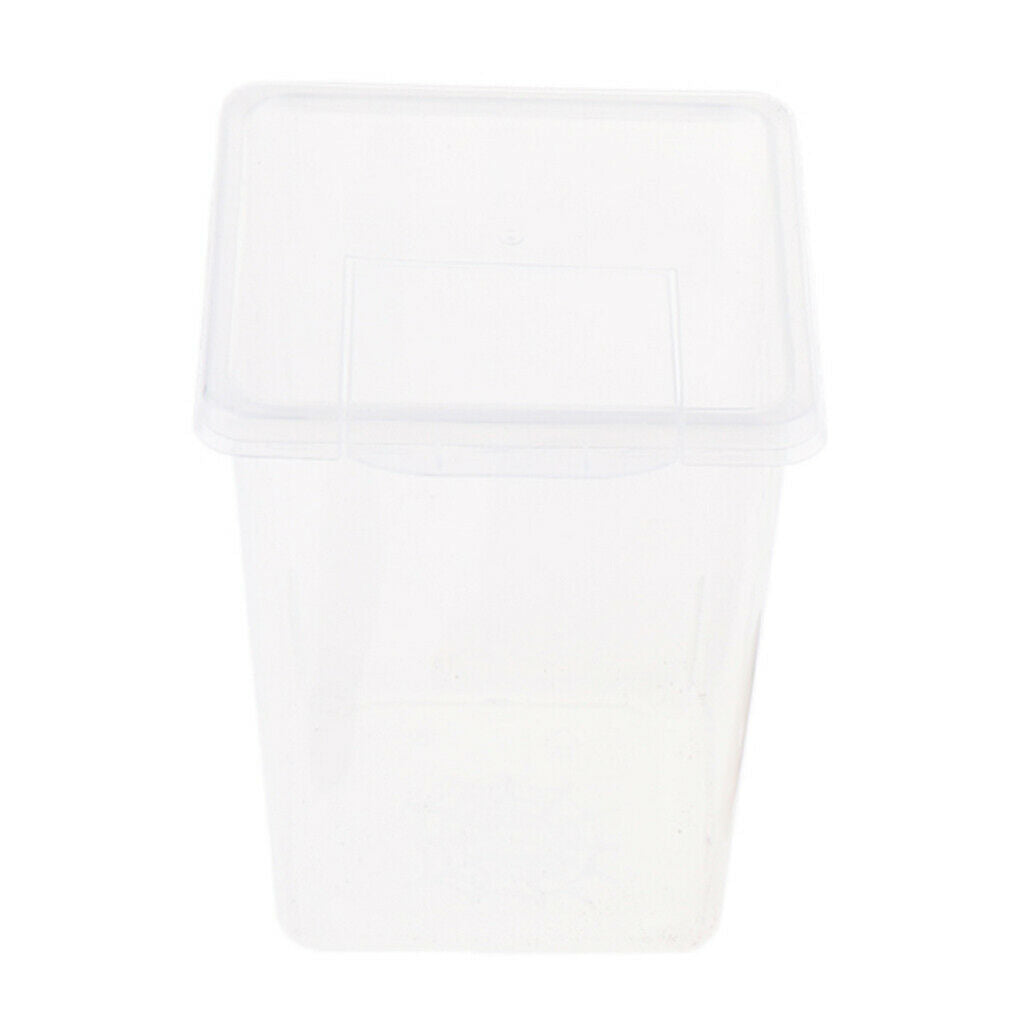 Clear Plastic Insect Spider Habitat Feeding Box Cage Container Tank 8x8x11cm