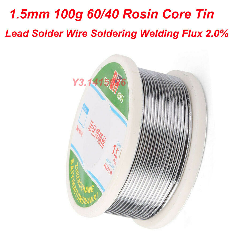 1.5mm 100g 60/40 Rosin Core Tin Lead Solder Wire Soldering Welding Flux 2.0%