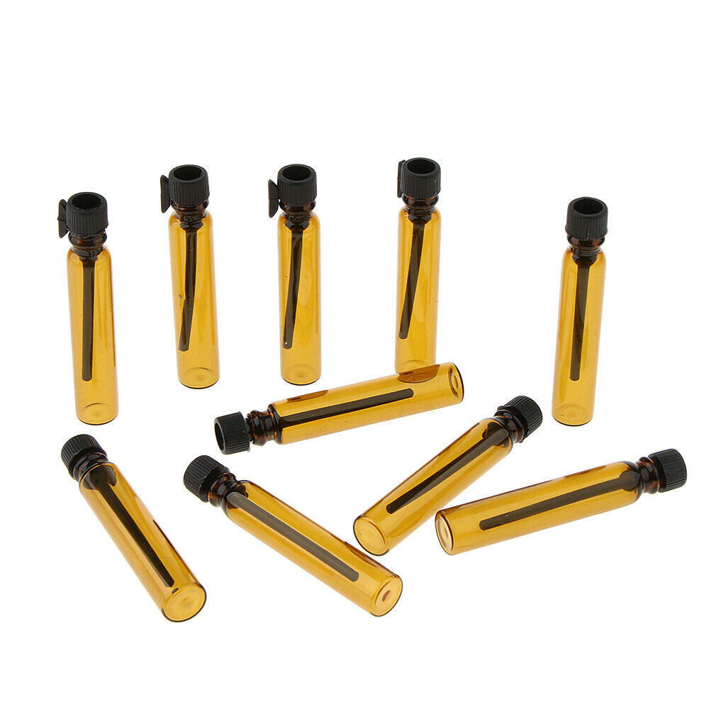 50, Amber, 2 ml, Empty Glass Bottles, Great for Essential Oils, Aromatherapy,