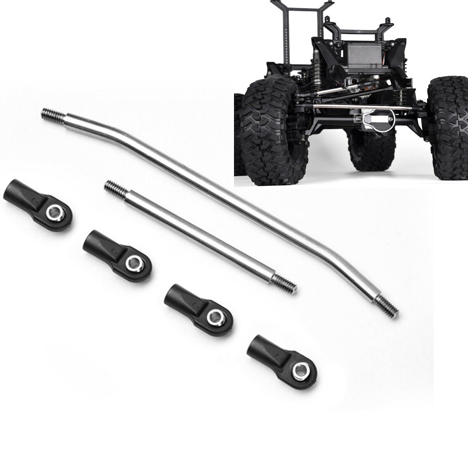 For TRAXXAS TRX-4 RC Crawler GRC TRX4 Stainless Steel Steering Tie Rod Upgrade