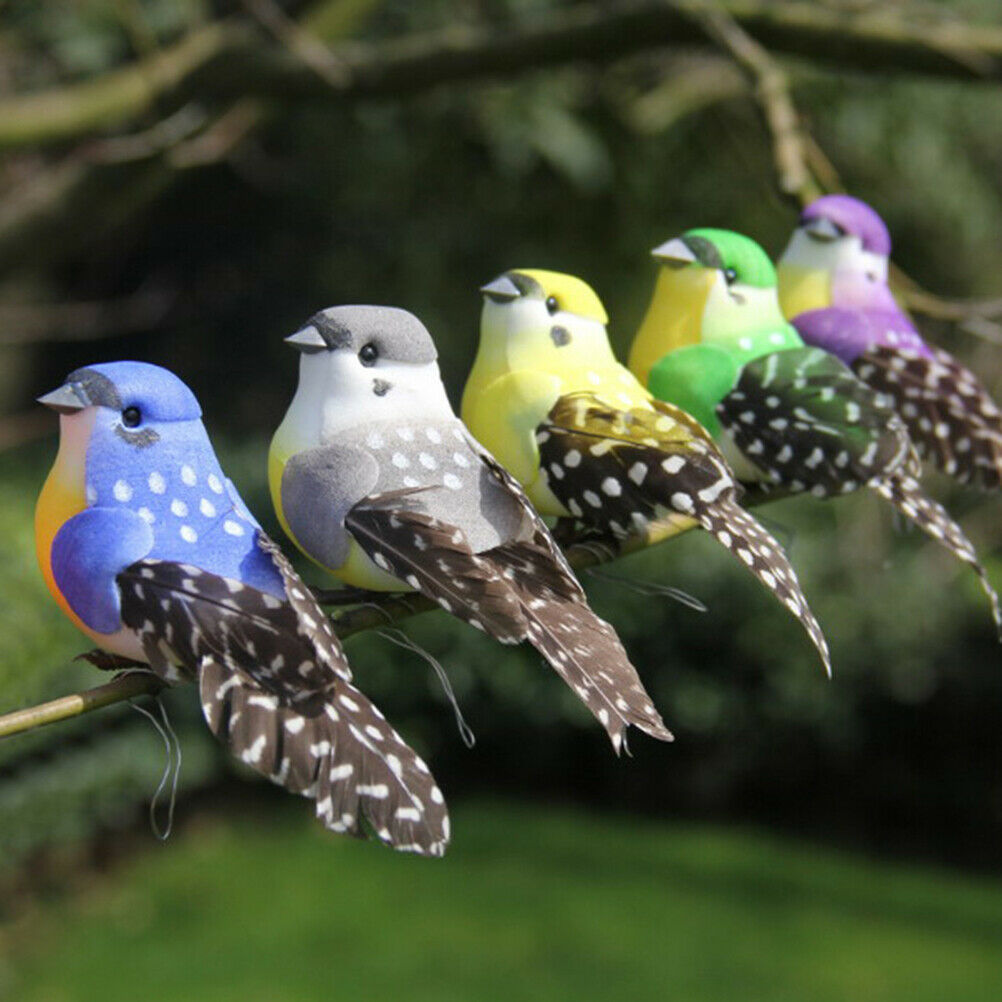 1X Birds Simulation Artificial Feather Doves Feather Park Mall Ornamen.l8