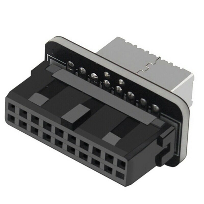 Motherboard USB 3.0 19P/20P to TYPE-E 90 Degree Adapter Chassis Front TYPEC PlU7