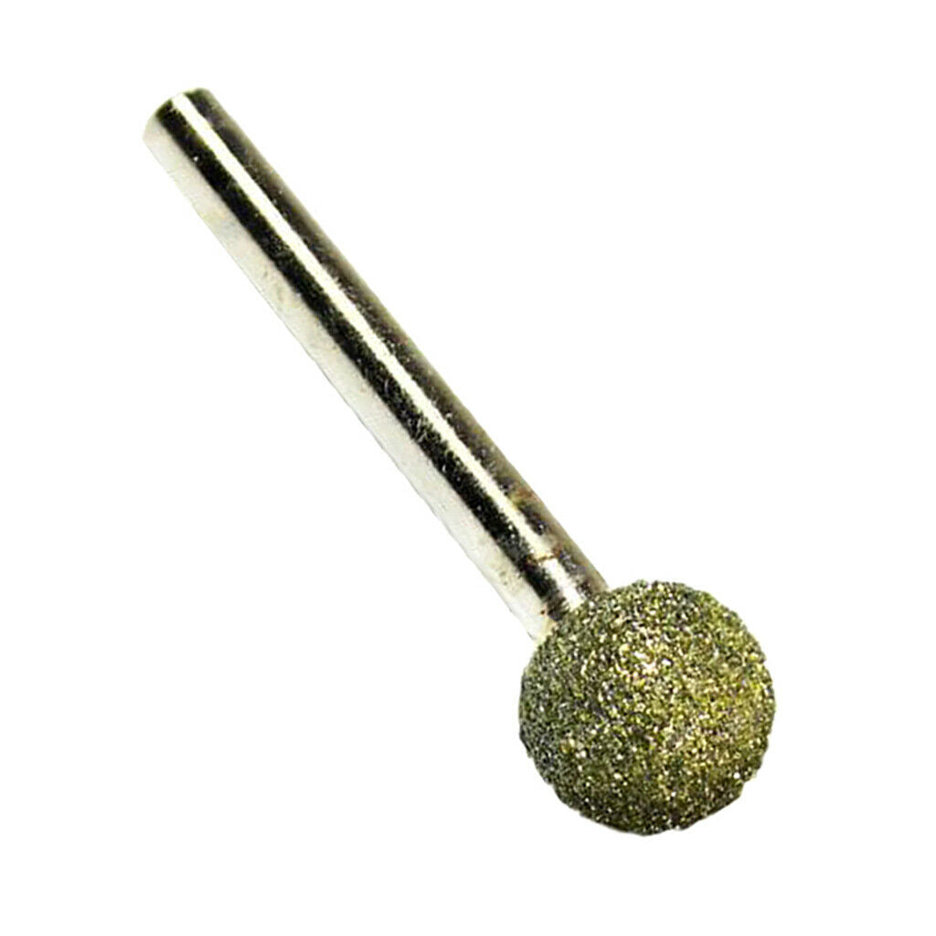 46 Grit Round Diamond Grinding Head Spherical Points Coated Burrs Tools 16mm