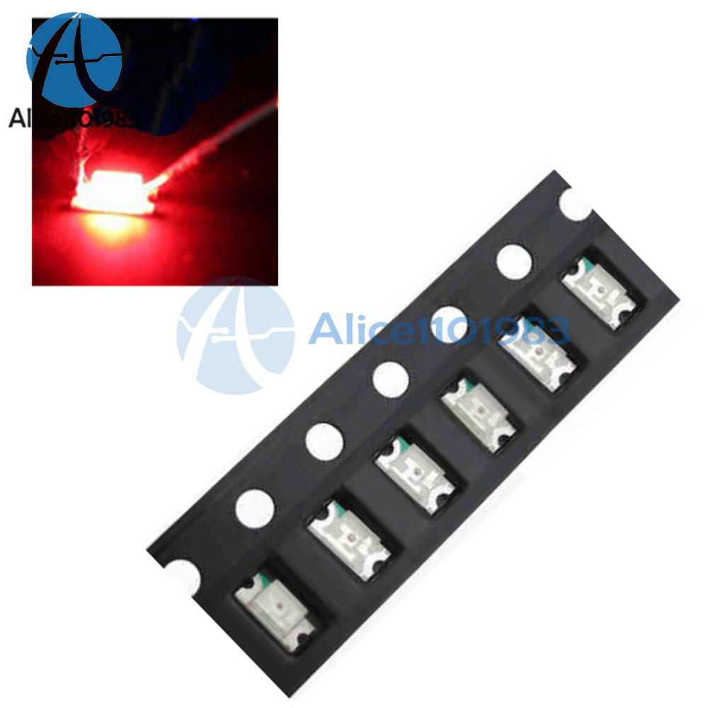 100Pcs 1206 Super Bright DASH SMD SMT LED Lamp Light Red 1206 LED
