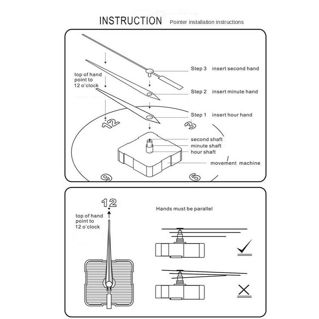 12888 Large Couple Movement And Diy Wall Clock