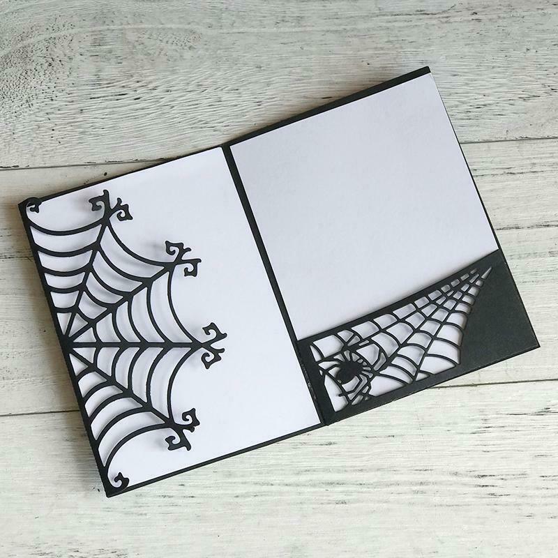 2pcs Halloween Spider Web Metal Cutting Dies Stencil Scrapbooking DIY Embossing