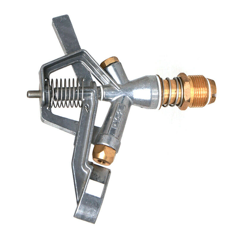 1.26'' Watering Irrigation Spray Gun Sprinkler 360Â° Adjustable Impact Area Alloy