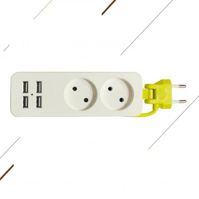 EU Plug Travel Power Strip  Socket Outlet with Wall Charger Smart Desktop Socket