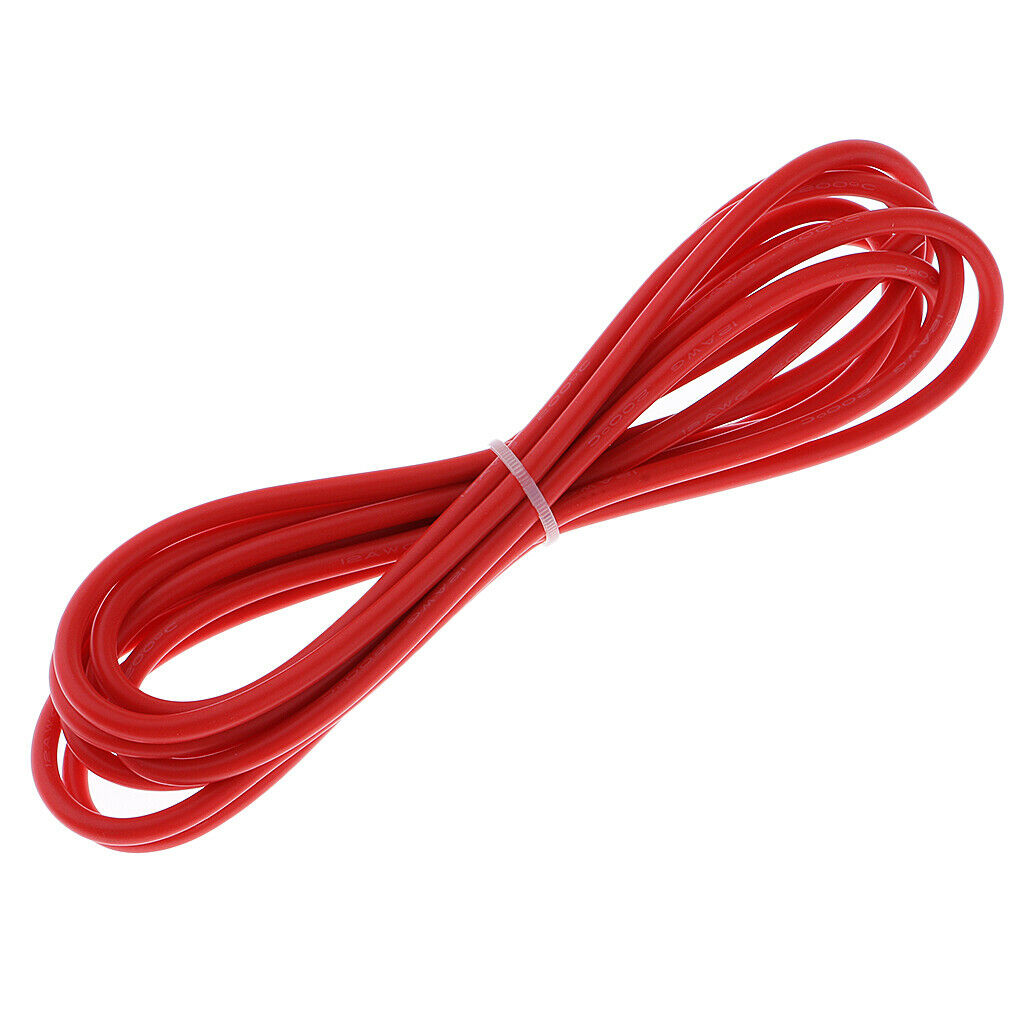 Super Flexible High Temperature Resistant Silicone Wire Black and Red 12AWG