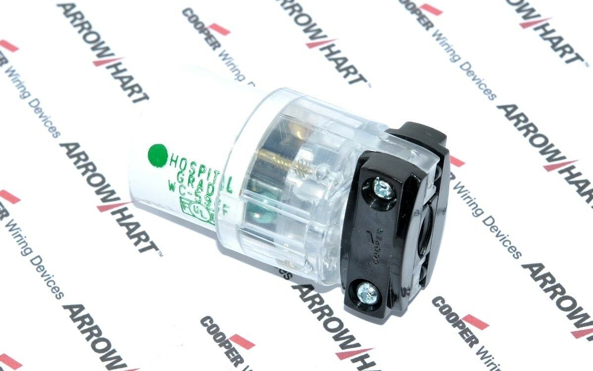 1pcs-COOPER 8269 15A 125V Thermoplastic Hospital Grade Connector NEMA 5-15