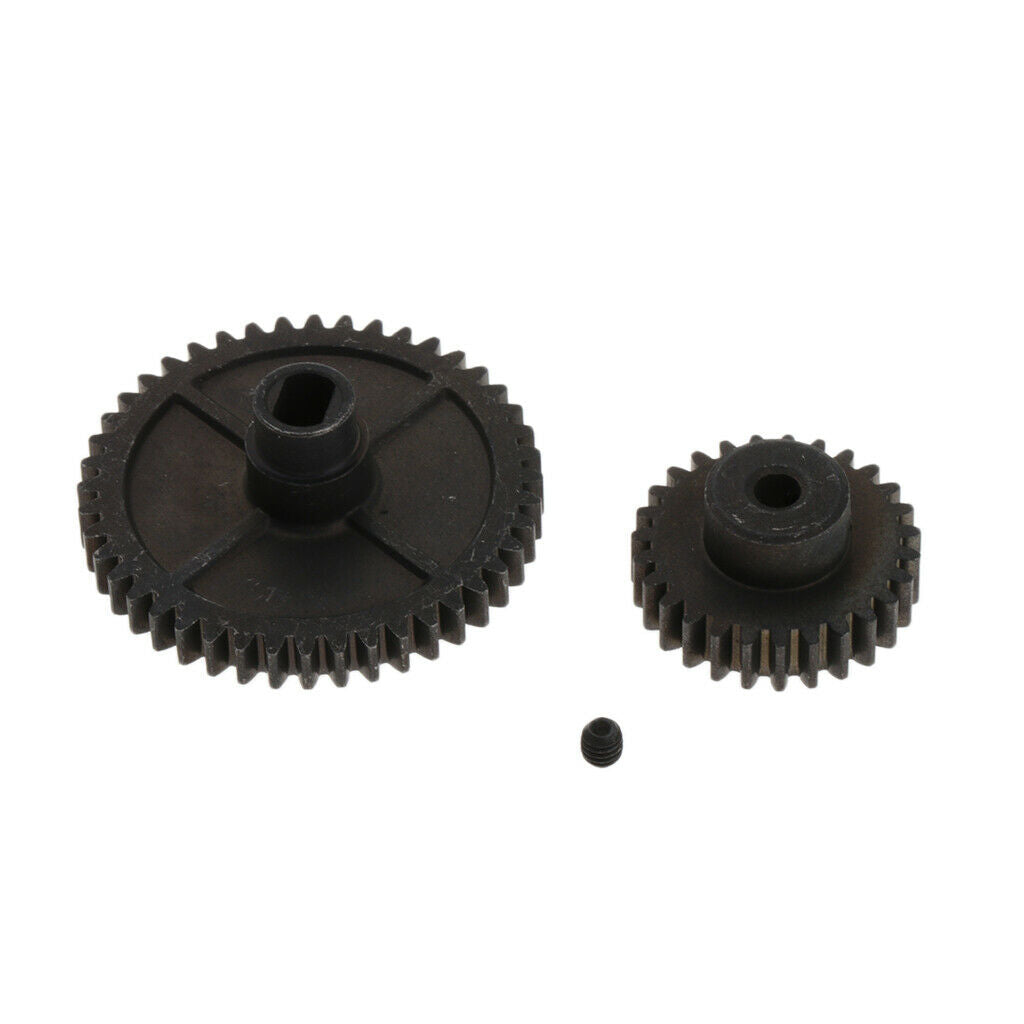 RC 1/14 Metal Diff Main Gear & Motor Gear Set for WLTOYS 144001 RC Buggy Car