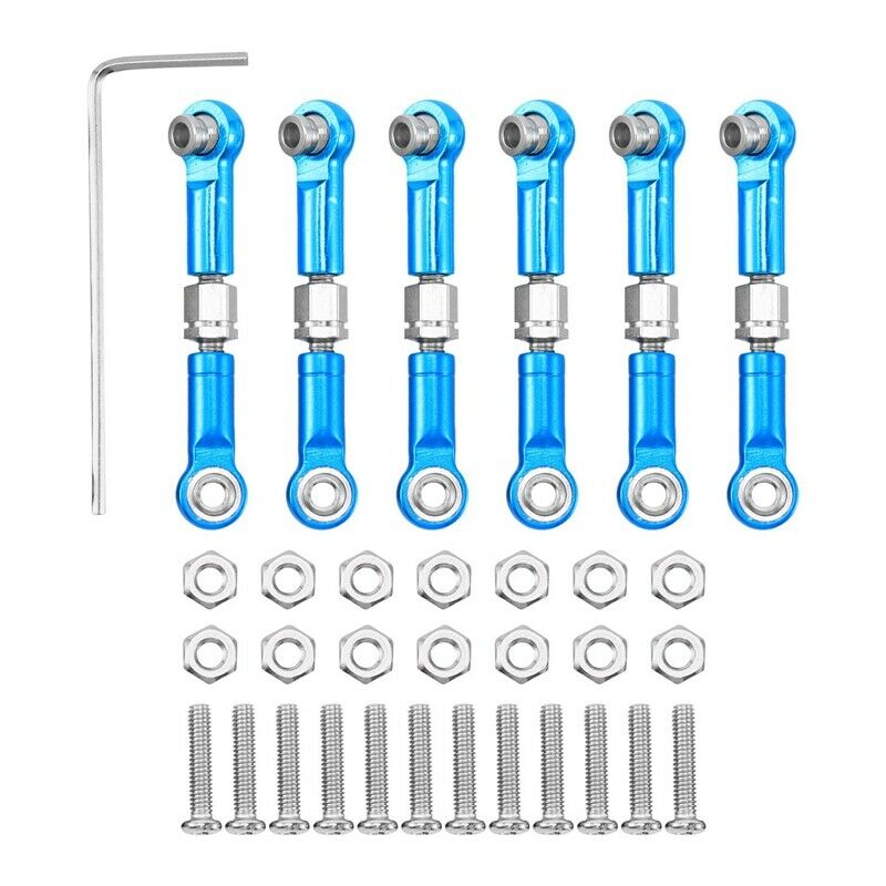 1Set Stee Pull Rod Adjustable RC Stee Lever for WLtoys 1/18 A959-B A969 A979 KP1