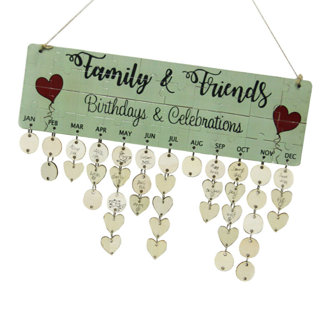 Special Date Reminder Wooden Plaque FAMILY FRIEND Calendar Sign