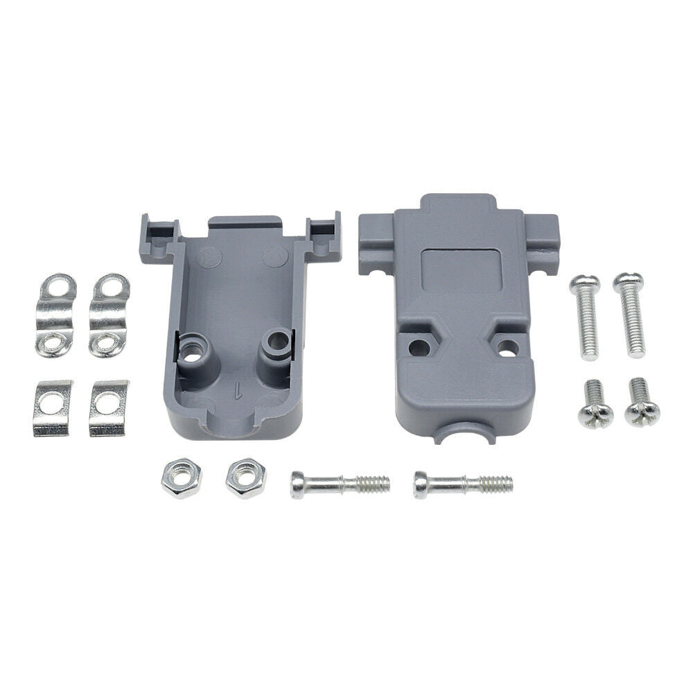 50PCS Grey D-Sub DB9 9Pin Plastic Hood Cover for 9 Pin or 15 Pin Connector