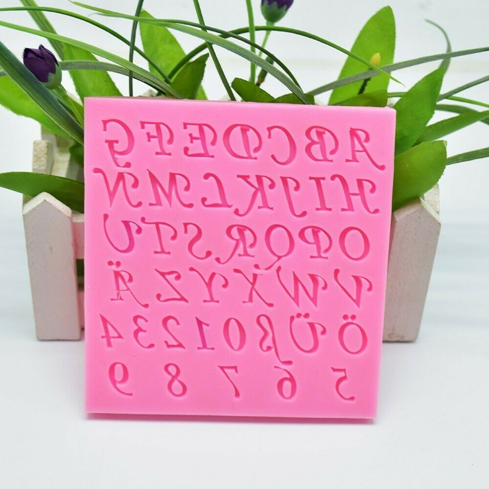 3pcs/set Letter Number Alphabet Silicone Molds Fondant Cake Decorating Tools LIN