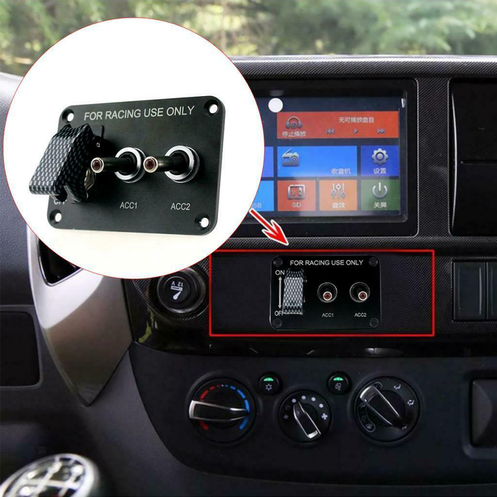 Car Marine Boat 12V 20A 3 Gang SPST Toggle Switches Control Aluminum Panel