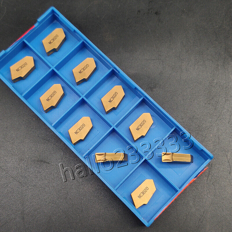 10pcs SP200 NC3020 GTN-2 Grooving Cut-Off Carbide Inserts 2mm Width For CNC Tool