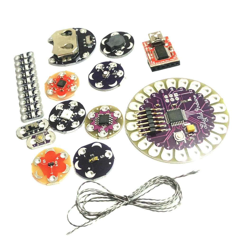 Lilypad  Kit Wearable Sewable Led Suite ATmega328P Temp Sensor Buzzer