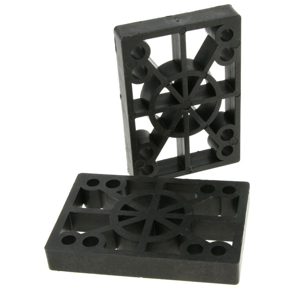 2Pcs Hard Plastic Skateboard Risers Hard Plastic Longboard Shock Pads