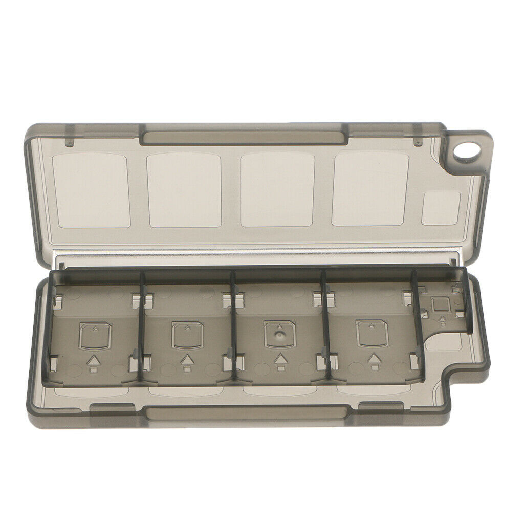2 Pcs Plastic Game Card Organizer Carry Storage Box Case Black Dustproof