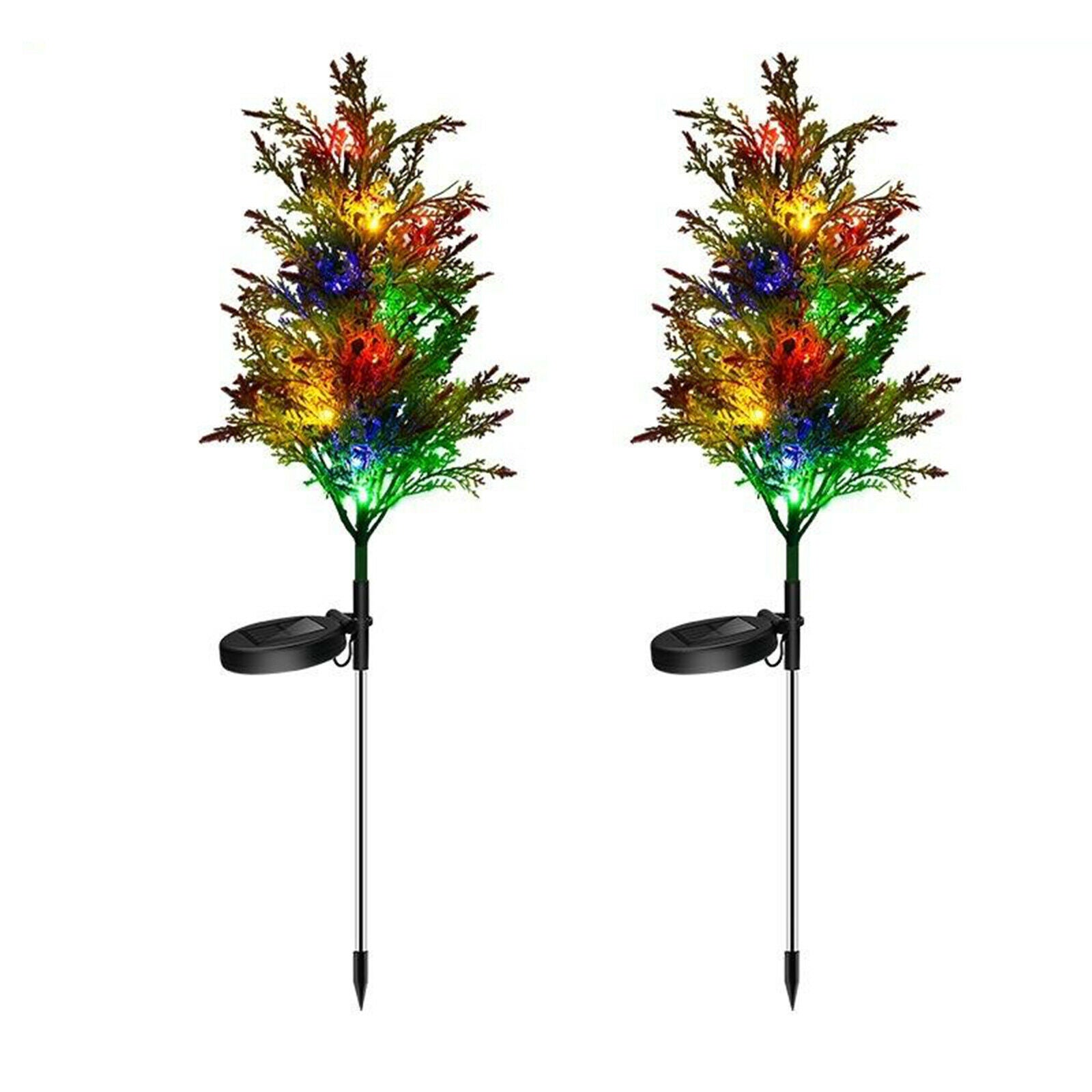 Solar Garden Lights Pine Stake Lights Christmas Party Display Lamp for Patio