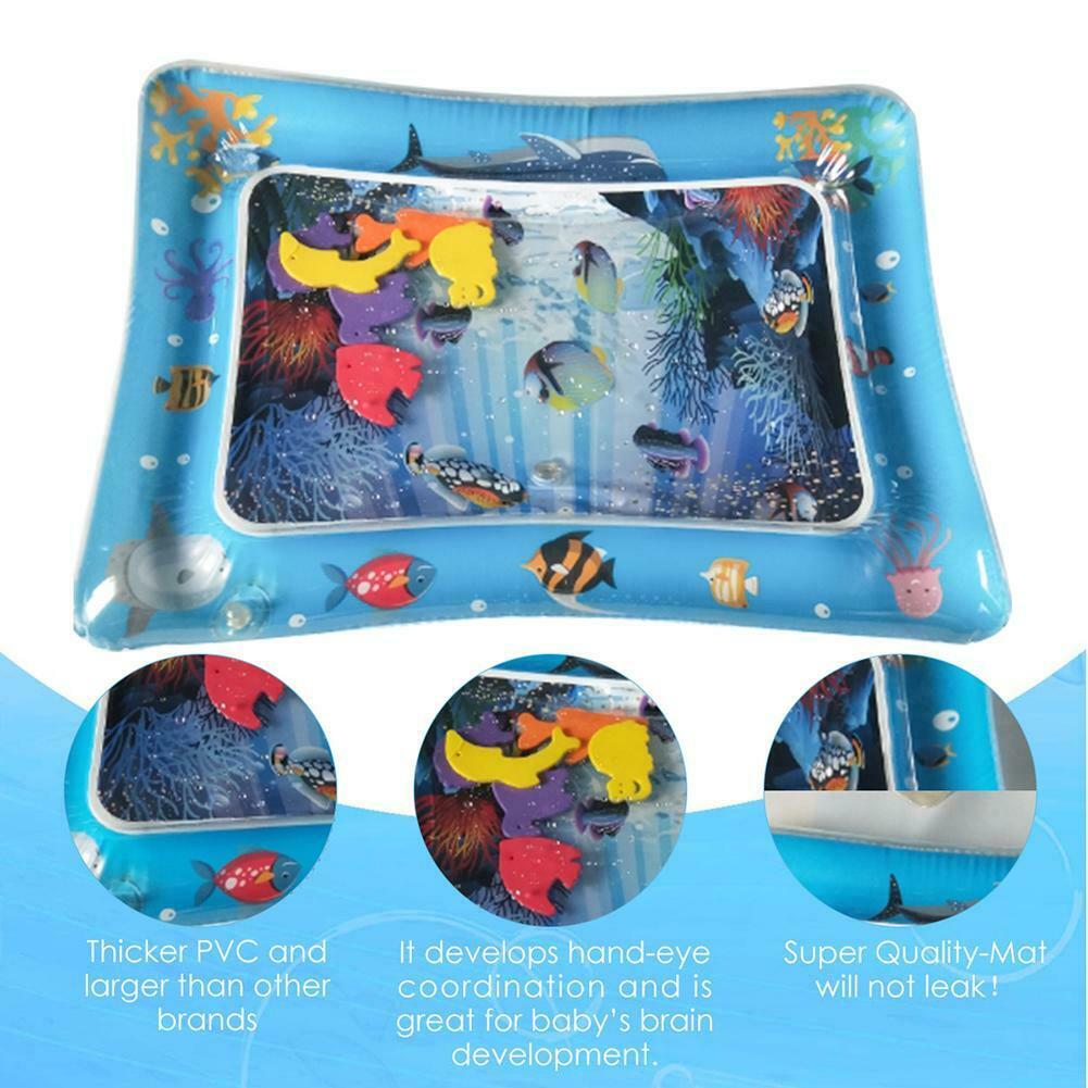 Baby Kids Inflatable Water Play Mat Patted Pad Cushion Tummy Time Playmats @