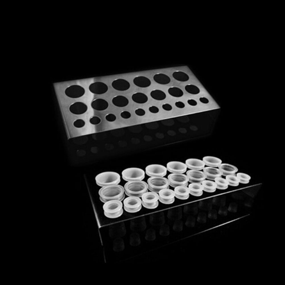 Stainless Steel Tattoo Ink Cup Holder for 22 caps Stand Machine Supply .l8