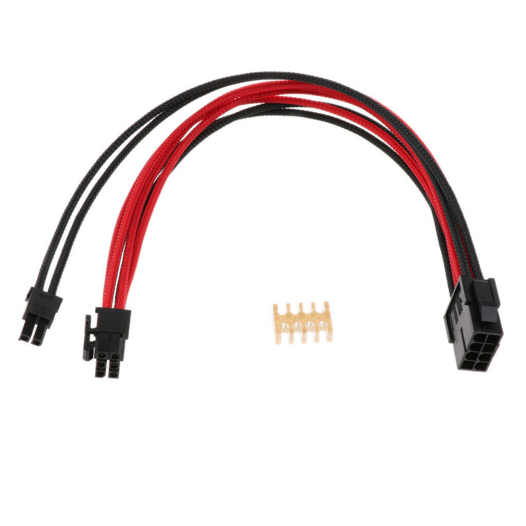 2pcs Video Card VGA PCI-E 8Pin to 6+2pin Extension Cable Sleeved 30cm