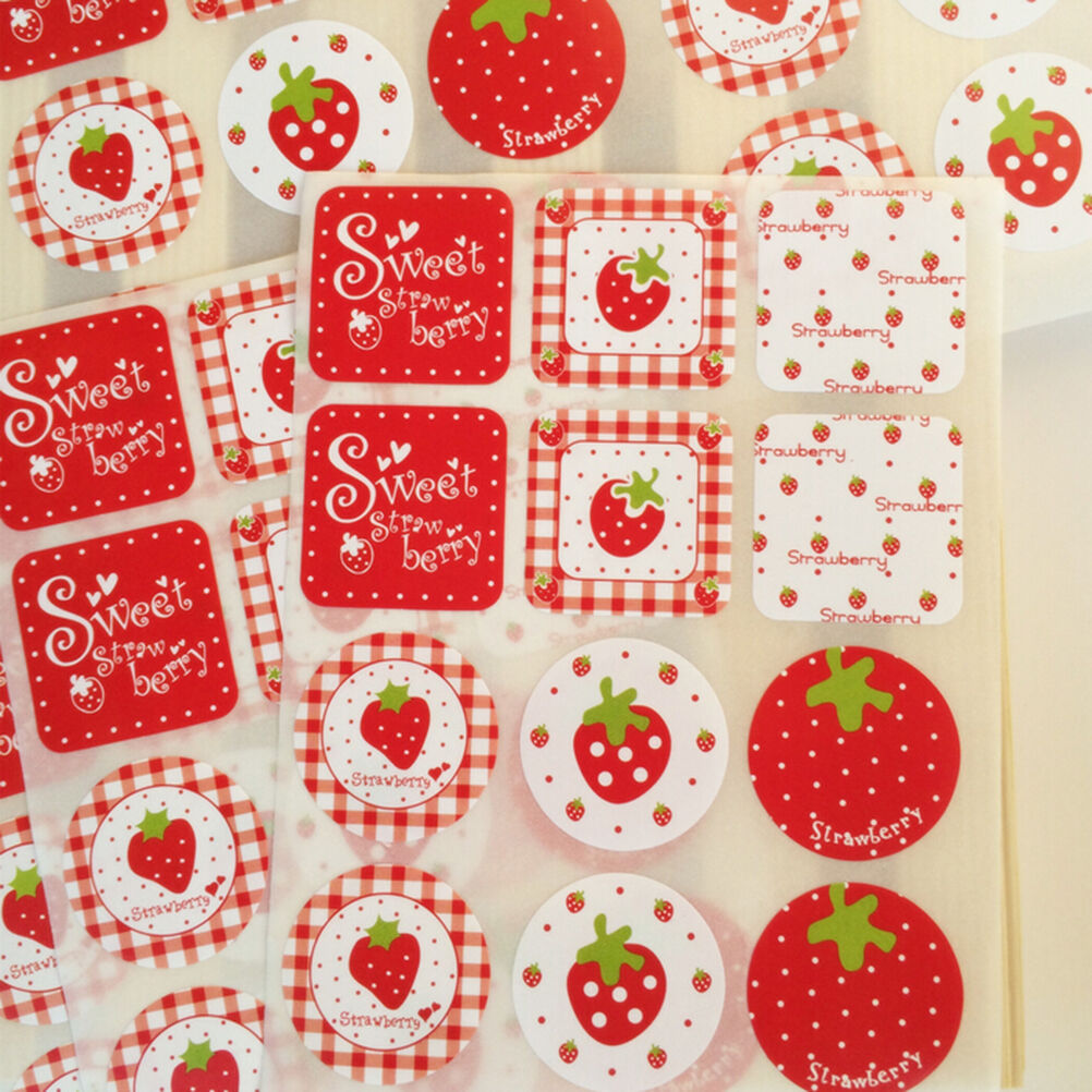 24 Pcs Strawberry Scrapbook Paper Stickers DIY Crafts Decoratio jvAT.l8