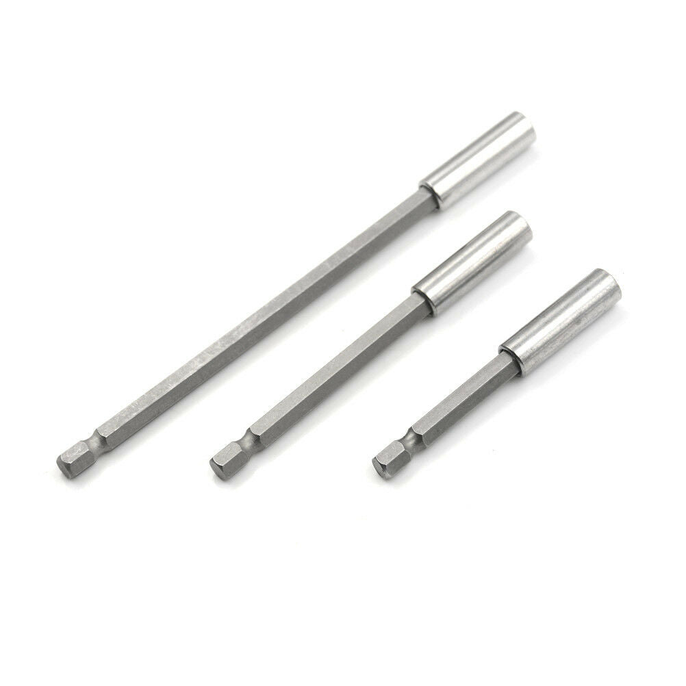 3pcs Magnetic Bit Holder Extensions Quick Change 1/4" Hex Shank Tool 75-150mmJDD