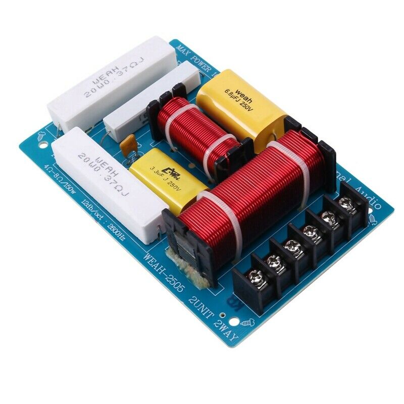 200W Speaker Crossover 2 Way High-Low 4-8 Ohm Frequency Divider for Speaker J1M2