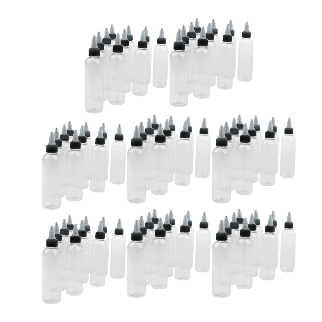 Bulk 80Pcs/set 120ml Plastic Squeeze Bottles Twist Top for Glue Solvents