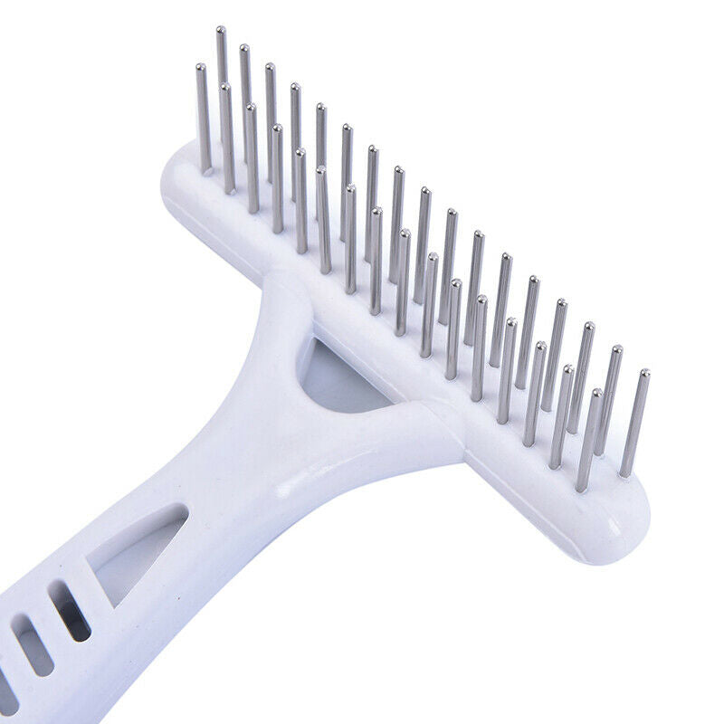 White Rake Comb for Dogs Brush Short Long Hair Shedding Remove Cat Dog Br.l8