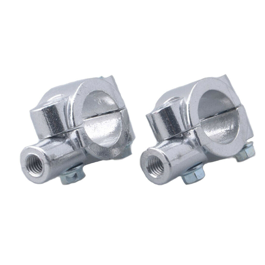 Motorcycle Scooter 7/8" Handlebar Mirror Mounting Clamp Bracket 10mm
