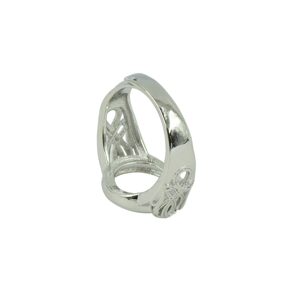 4pcs Brass Ring Blanks Cabochon Settings Ring Findings Round DIY 10/12mm