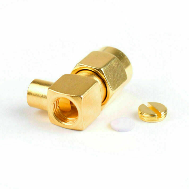10x SMA Male Right Angle RF Coaxial Conector Plug For RG402 Semi-Flexible Cable/