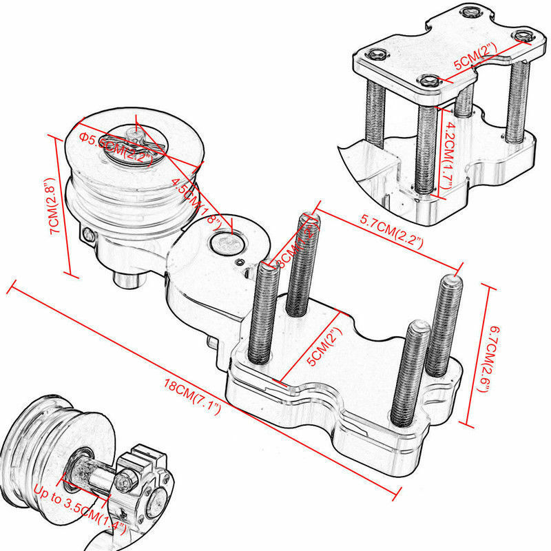 Portable Motorcycle Golden Aluminum Adjuster Chain Tensioner Bolt On Roller Tool