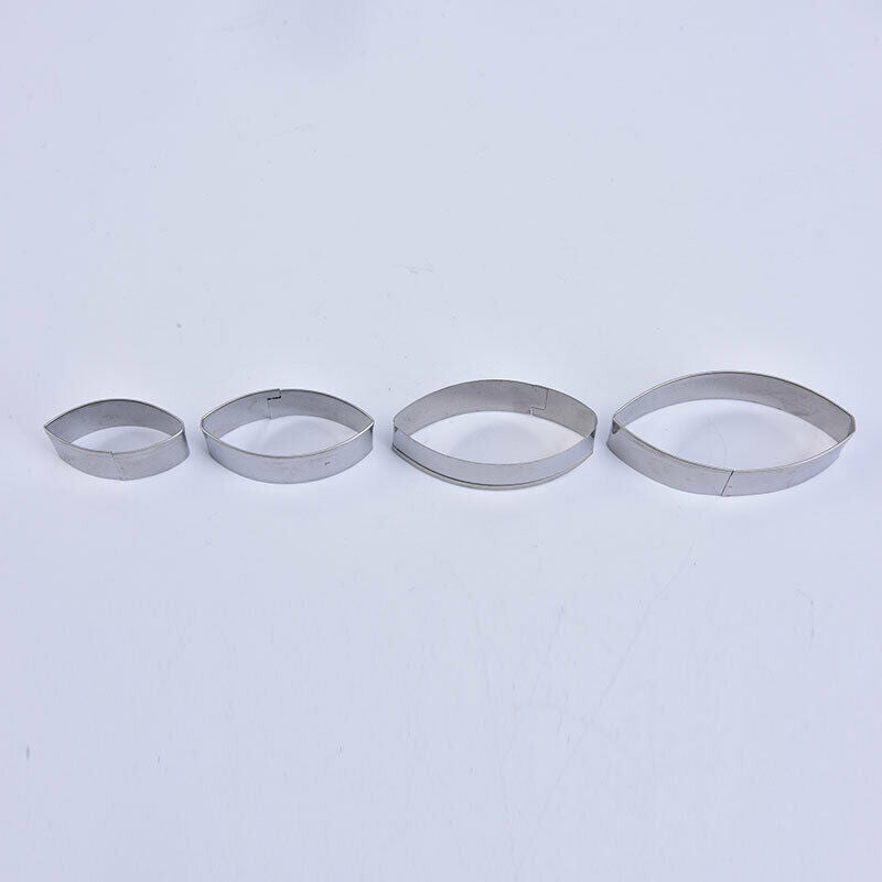 4pcs Lotus Flower Shape Mold Mousse Ring Mold Stainless Steel Cake Cutter.l8