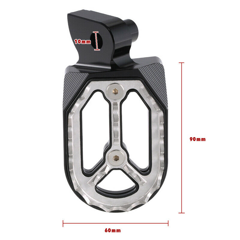 2PCS Motorcycle Pedal Non-slip Rear Foot Pegs Stainless steel Shark tooth Style