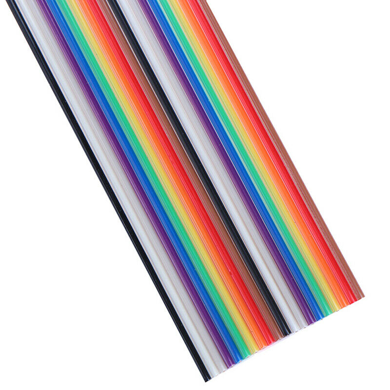5M 1.27mm 20P Cable Rainbow Flat Line Support Wire Soldered Cable Connector Y1