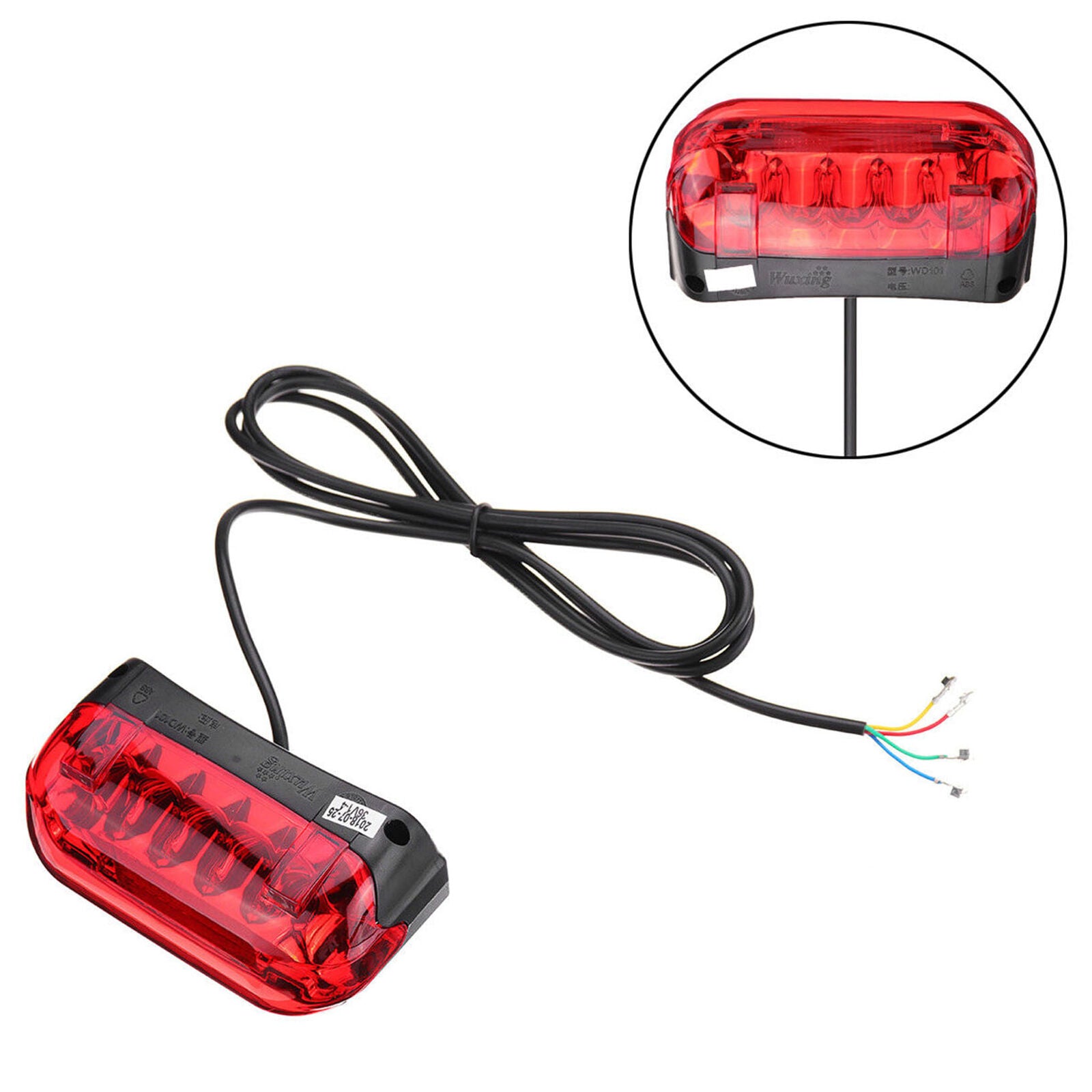 36V LED Tail light Scooter E-bike Turn Signal Rear Lamp Electric Bicycle Ebike