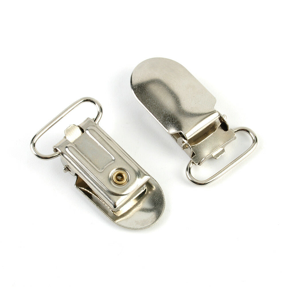 10x Metal Clips Insert Baby Pacifier Dummy Holders Pacifier Suspender Hook
